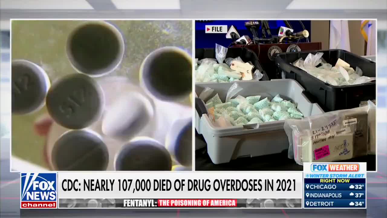 Fox News: "Nearly 107,000 Americans died from drug overdoses in 2021, according to the CDC, dropping the average life expectancy to its lowest level since 1996."