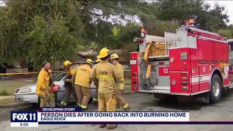 Person killed in Eagle Rock house fire