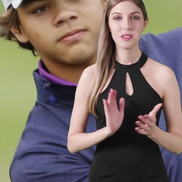 Charlie Woods finished the first round of the United States #golf #pgatour #tigerwoods