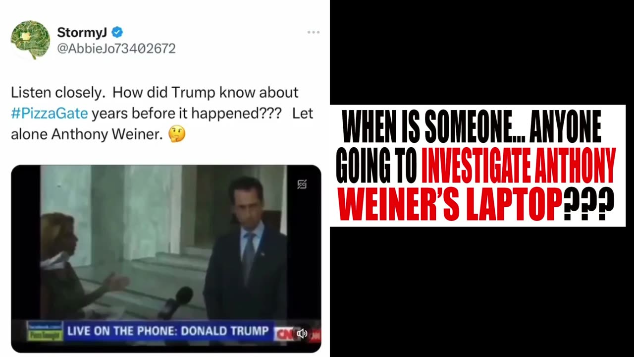 Trump Calls Out PIZZAGATE and Anthony Weiner