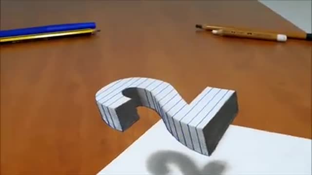 How to Draw a 3D number 2 on a paper