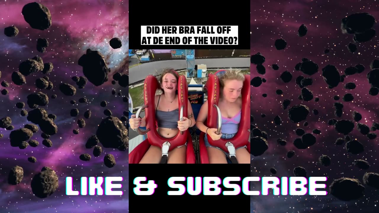 Girls and Roller coaster! Will her bra fell off at the end of the video ? Who will win?