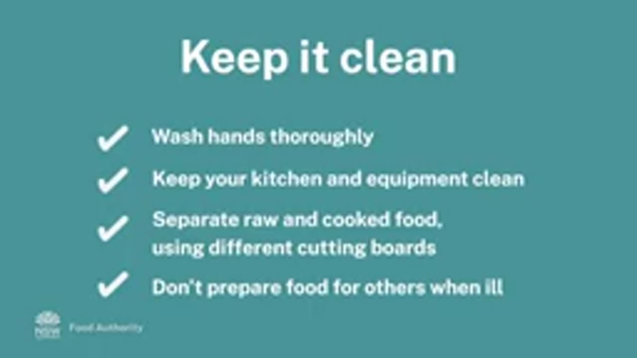 Four Golden Rules of food safety