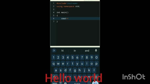 Hello world in c++