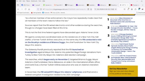 JUST IN: FBI Raids Homes of Three Senior Aides and Closest Friends to Democrat NYC Mayor Eric Adams