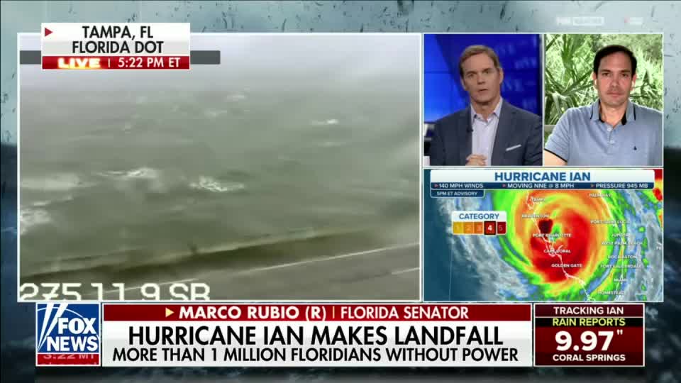 Senator Rubio Joins The Five as Hurricane Ian Makes Landfall Over Florida