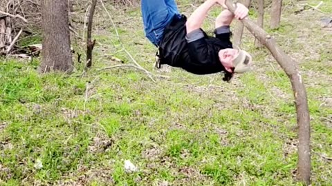 Navy Veteran (Afghanistan) Climbs Tree!!!!!