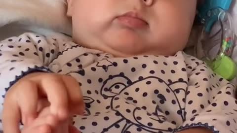 Baby Gets Startled by Sudden Noise