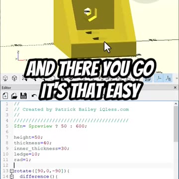OpenScad: Create and angle Bracket