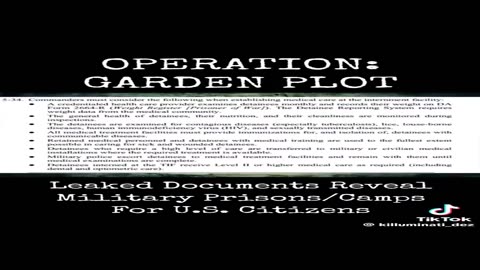 Operation Garden Plot - Military Camps for US Citizens