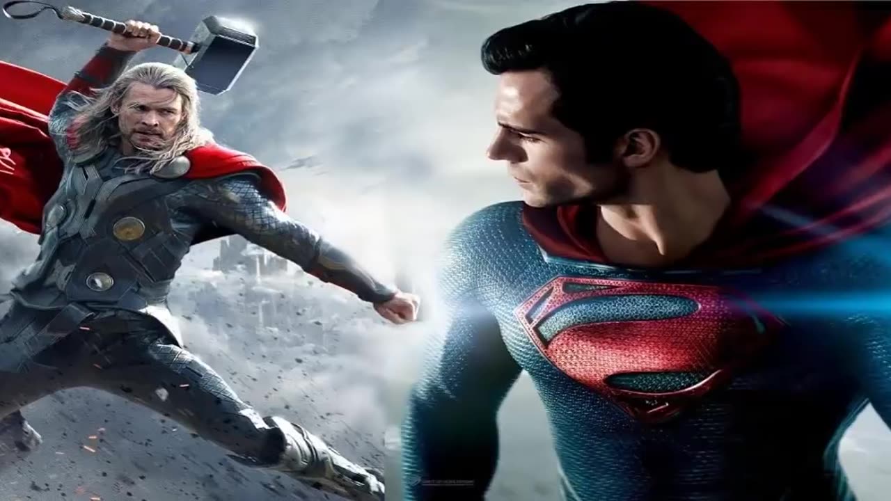 Superman VS Thor Fight Thor Vs Superman Fight