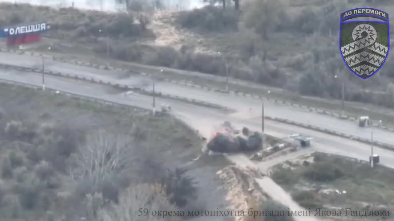 Arta 59 OMB accurately destroyed the armored personnel carrier of the occupiers