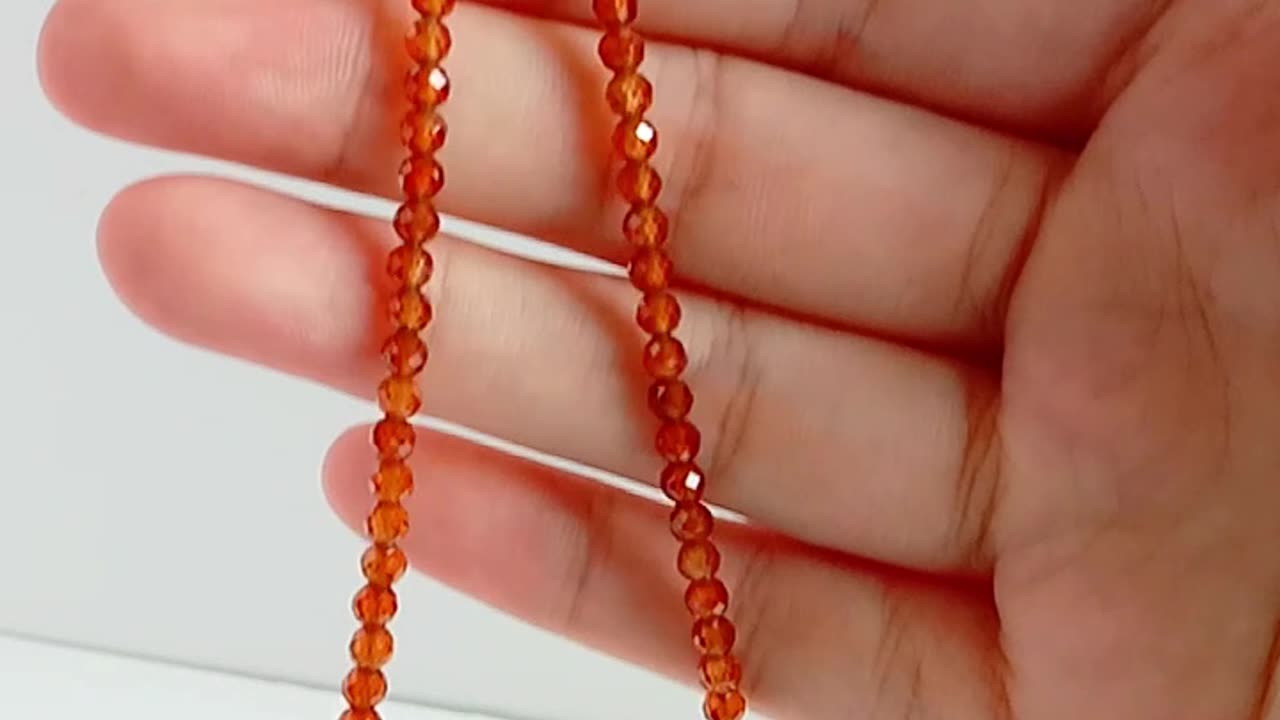 Turquoise spiny oyster roundle beads orange faceted Garnet beads 20240207-02