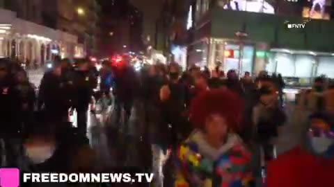 Masked Anonymous Agent Provocateur Protesters March for BLM agains Penny Ruling