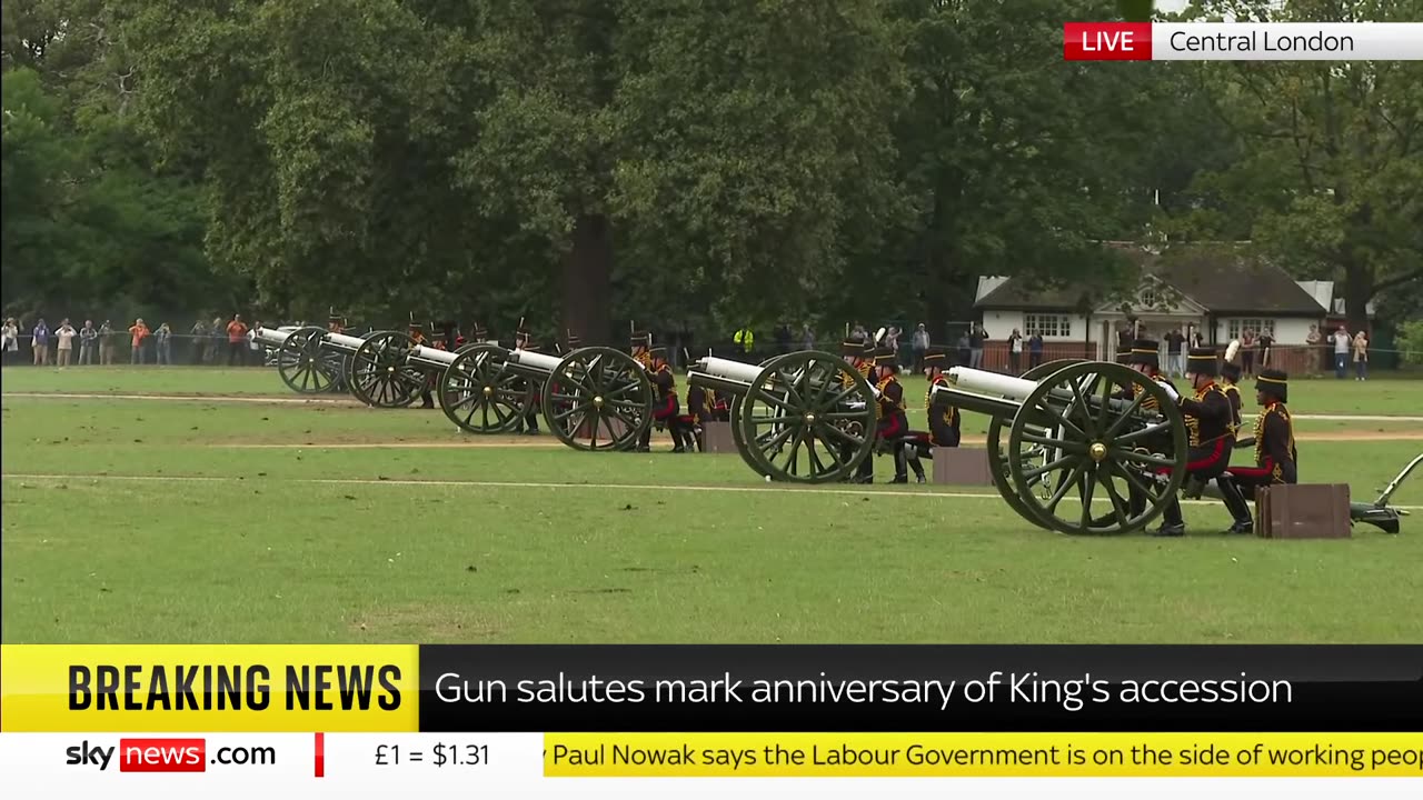 41-gun salute in London marks King's accession to the throne