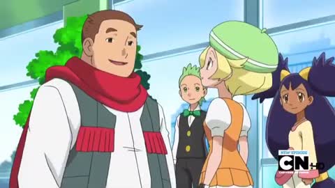 Pokemon Best Wishes: Bianca and her dad being cute