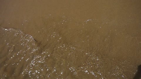 Aerial photography of slow moving seawater