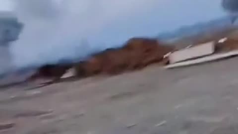 Russian missiles hitting Ukrainian positions