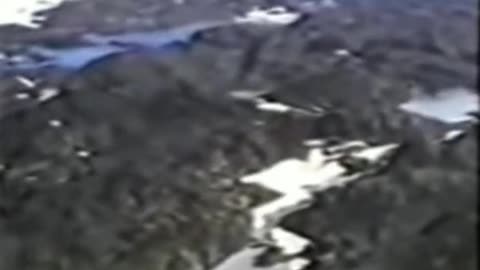 Interesting old footage of apparently someone flying over the ice wall?