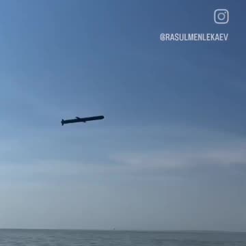 Fishermen film two Russian Kalibr Cruise Missiles flying over the Caspian Sea