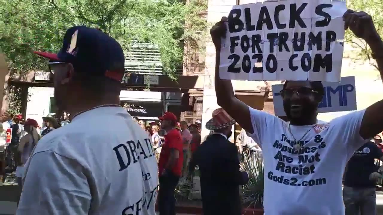 Aug 22 2017 Phoenix, AZ 1.1 Puerto Ricans and black Trump supporters declare CNN are the racists