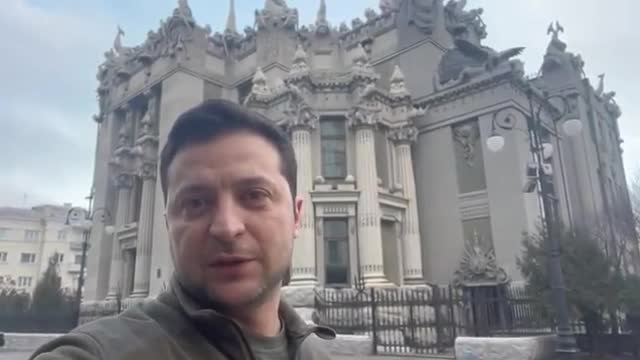 🇺🇦 Ukriane President posts another video from Kyiv this morning.