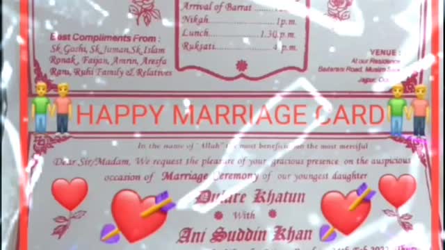 New marriage card lettis video