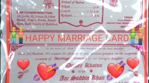 New marriage card lettis video