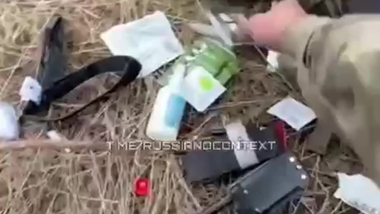 Interesting footage from the Russian POV. One of the guys stepped on a mine,