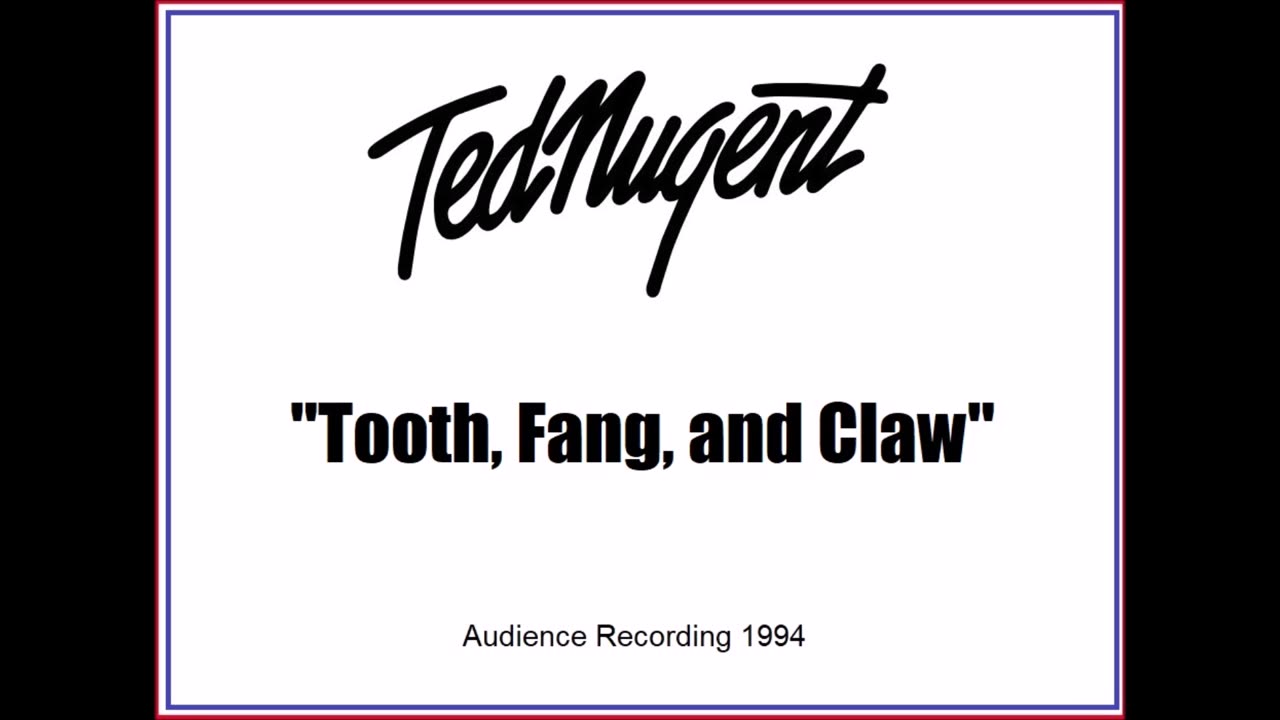 Ted Nugent - Tooth, Fang, And Claw (Live in Fort Wayne, Indiana 1994) Audience