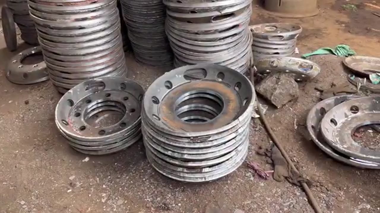 How to truck wheel rim plate make in Pakistan