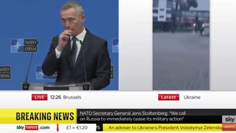 Ukrainian Reporter "Confuses" Putin With Hitler In NATO Presser