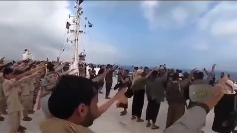 Houthis throw Nazi salutes and praise Allah. Some are minors