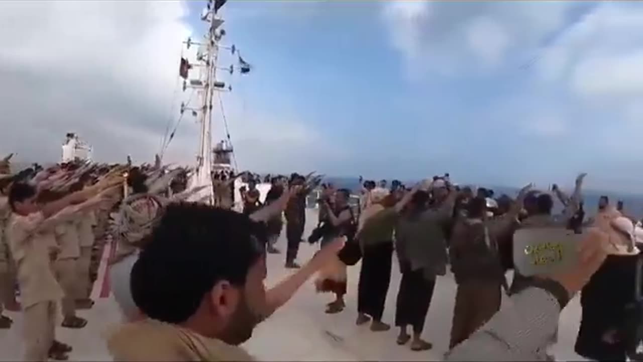 Houthis throw Nazi salutes and praise Allah. Some are minors