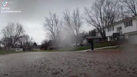 Taking A ride on my board in rain