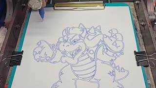 Unleashing Bowser's Fury: Epic CNC Drawing!