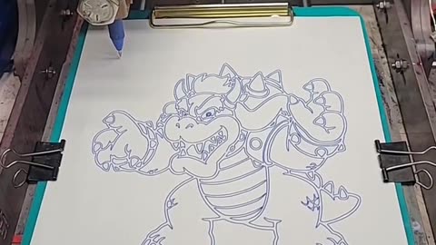 Unleashing Bowser's Fury: Epic CNC Drawing!