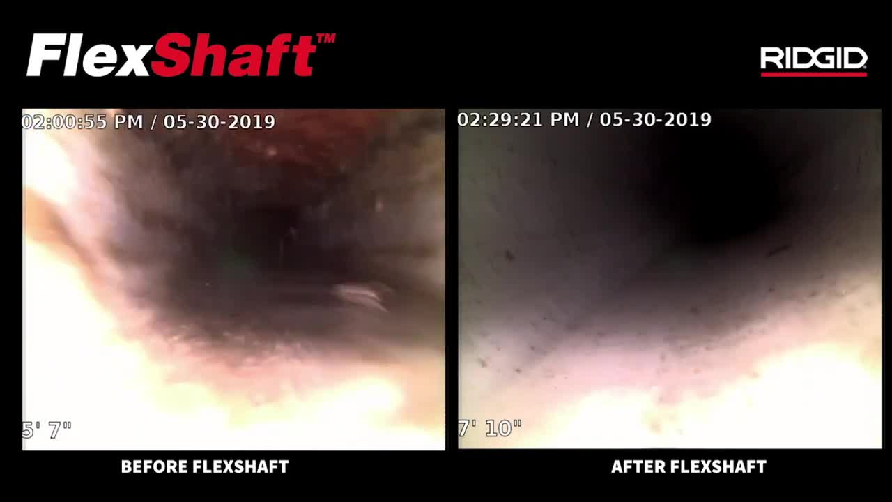 How To Use The RIDGID® FlexShaft® Drain Cleaning Machines_ Before and After