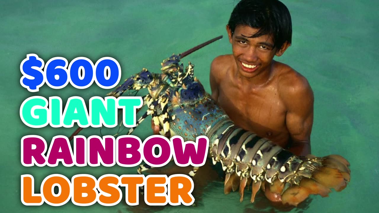 $600 GIANT RAINBOW LOBSTER Sashimi Japan Seafood