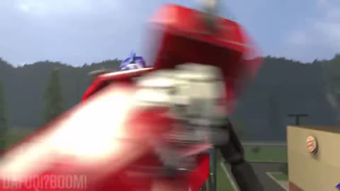 Transformers_ Movie Optimus Prime VS G1 Optimus Prime Fight Scene Animation