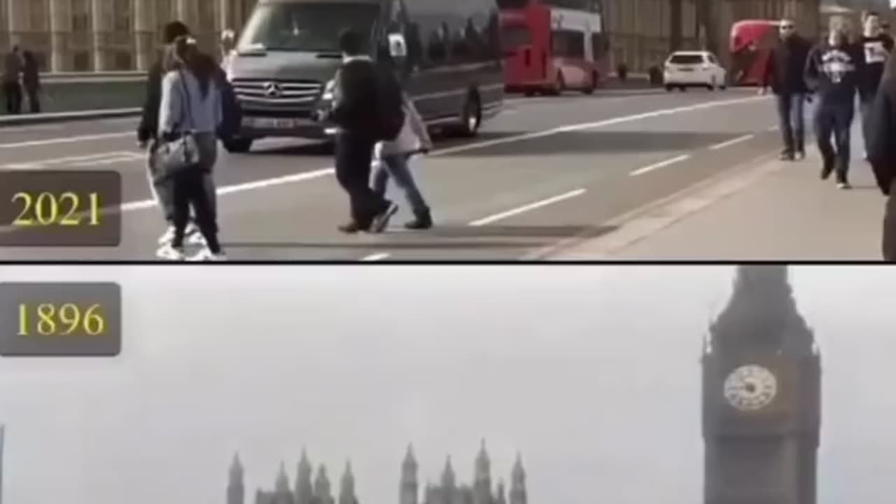 London Westminster bridge 125 years apart