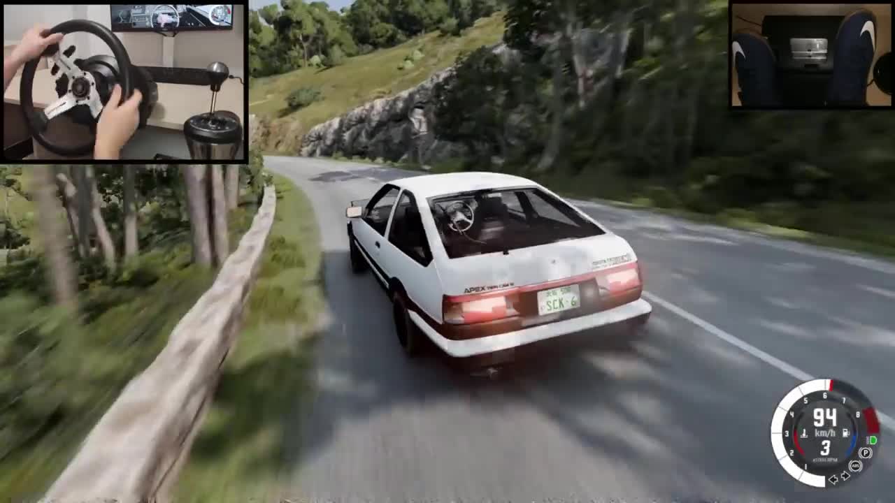 BeamNG AE86 Drifting NARROW Roads ended badly...