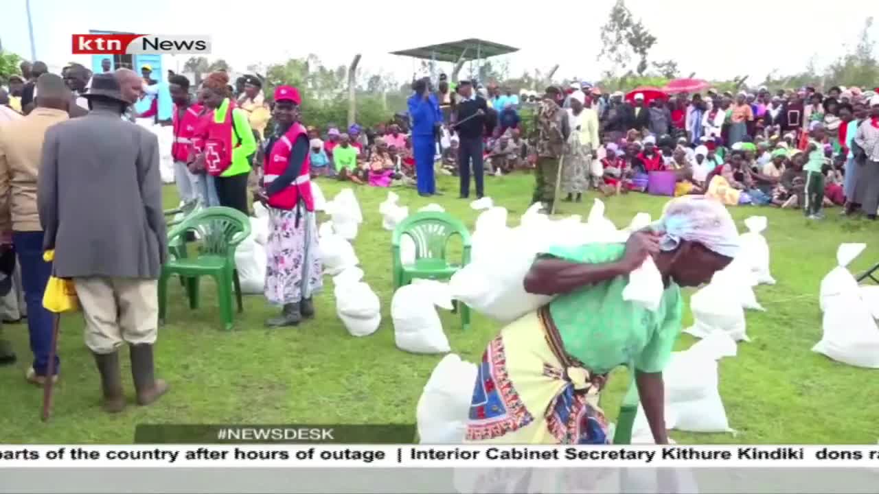 Second lady Dorcas Rigathi donates relief food to starving families in Murang'a