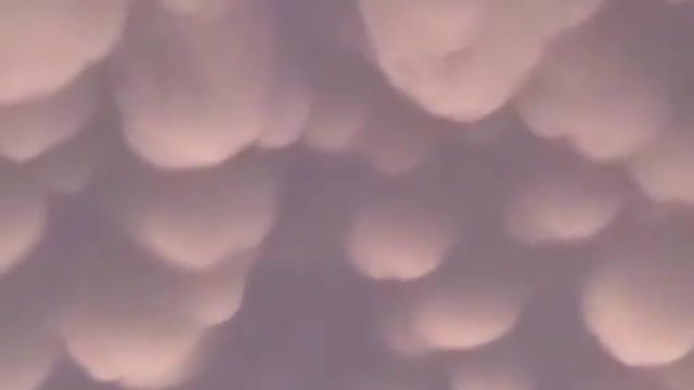 Timelapse footage of mammatus clouds rolling across the sky above Stillwater, Oklahoma