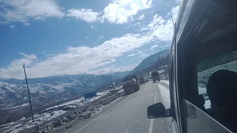 Snow and mountains view/ Kashmir ❤️