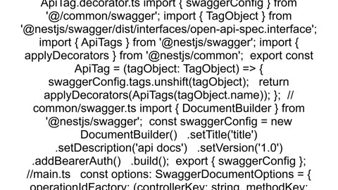 How to add description to ApiTags for swagger in NestJS