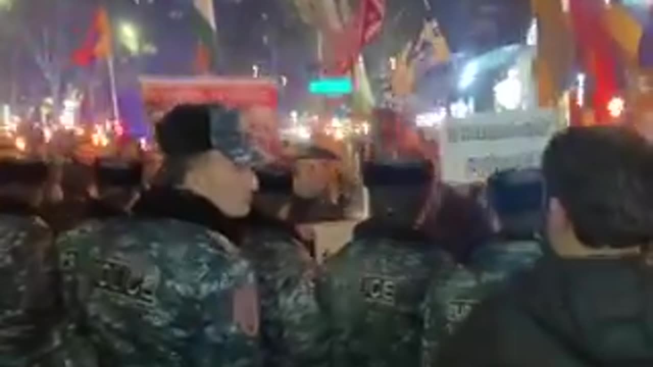 Anti-Russia rally in Yerevan, Armenia.