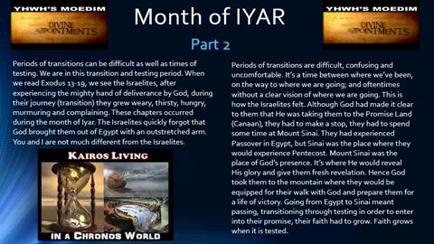 Month of IYAR Part 2