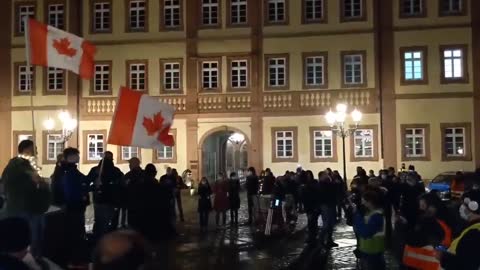 Germany Playing Canadian National Anthem In Support Of Canada