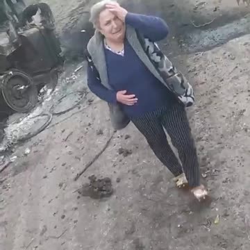Locals with tears greet the Ukrainian military
